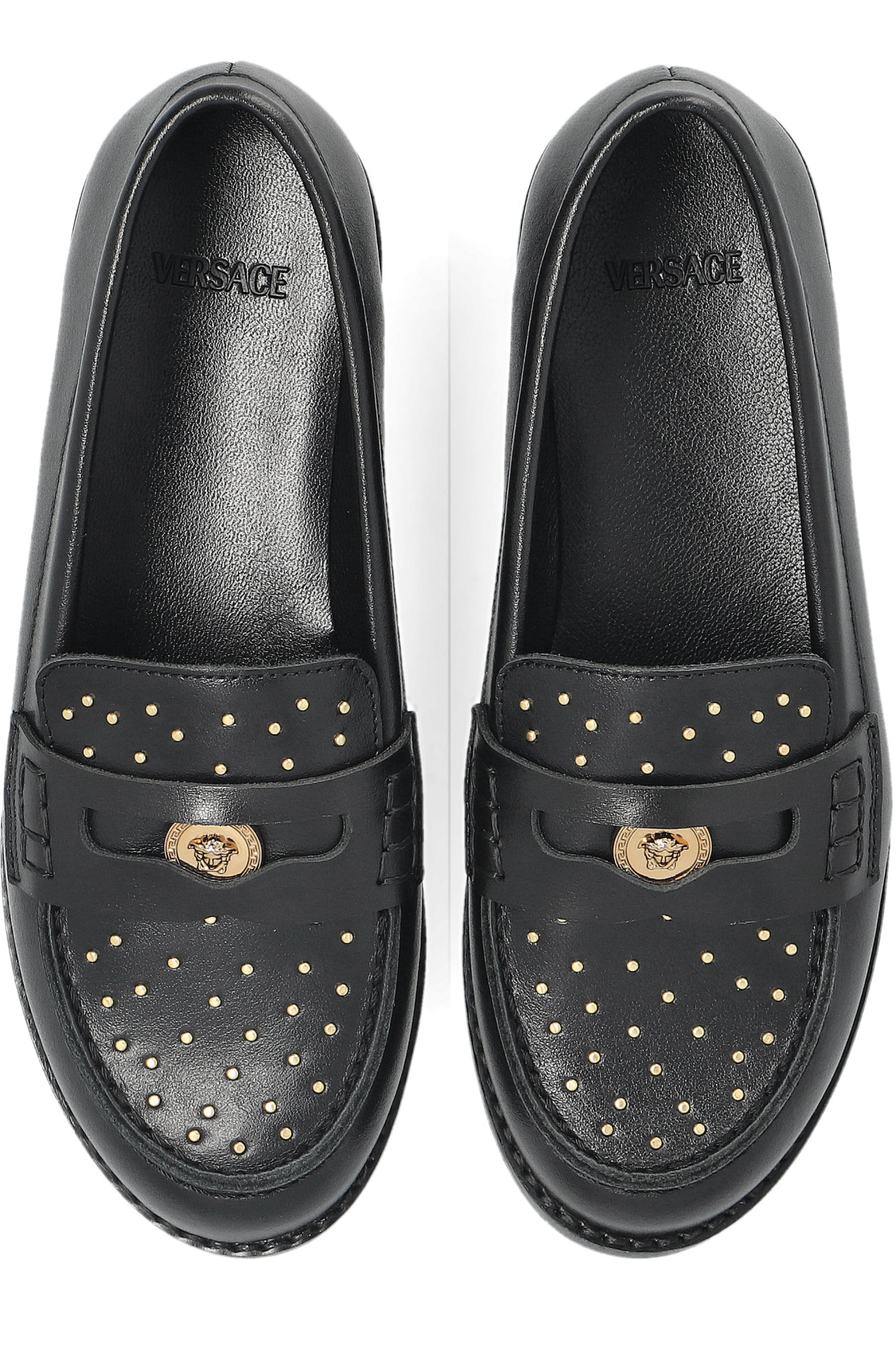 Black Leather loafers Versace Kids - Vitkac Canada